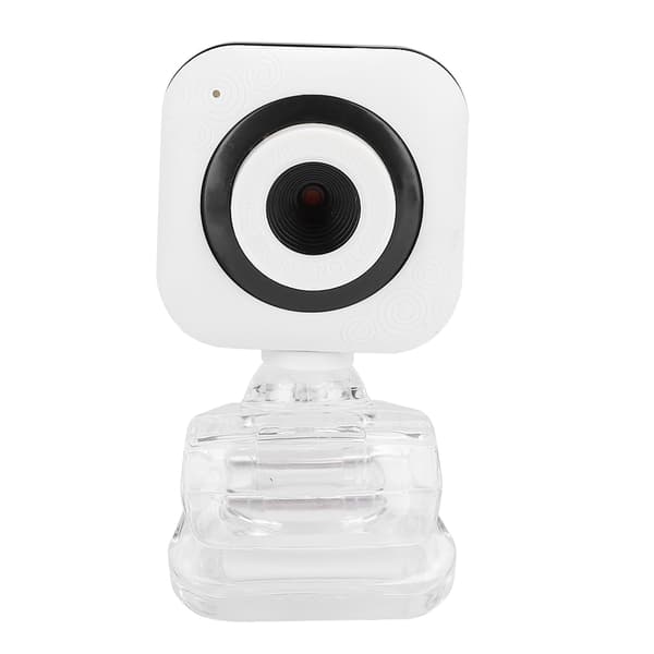 Indbygget Mikrofon Computer Kamera Webcam PC Tilbehør 480P Hvid med Transparent Klips