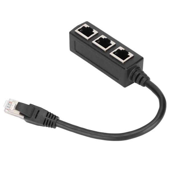 RJ45 Ethernet Adapter Kabel Forlænger Funktion 1 til 3 Port Excellent Connection Splitter Adapter med 1 m kabel til hjemmet
