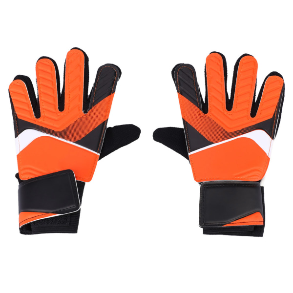 Målvaktshandske för barn, barn, halkfri latex fotbollsfingerhandskar (Orange S)