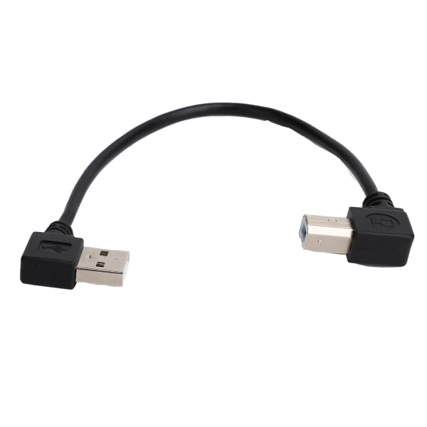 20 cm skriverskannerkabel USBA venstre bøy hann til USBB venstre bøy hann svart linje