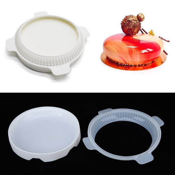 Non-stick rund silikone bageform chokoladekageform DIY bageform mikrobølgeovn fryser sikker