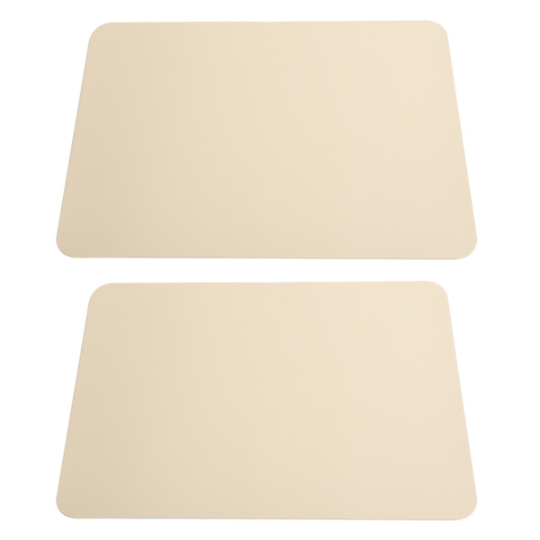 2 st musmatta i PVC-läder, vattentät skrivbordsmatta, kudde, kontor, hem, musskydd, 27 x 21 cm, ljus aprikos