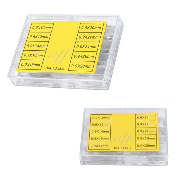 100 stk. Ur-rørstift Legering Urrem Rem Lås Link Stift Forbindelsesaksel 0,9 mm 10‑28 mm