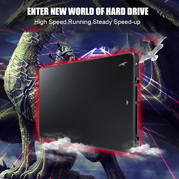 JUHOR SATA SSD 2,5 tommer Intern Solid State Harddisk til Laptop Desktop Computer 120G