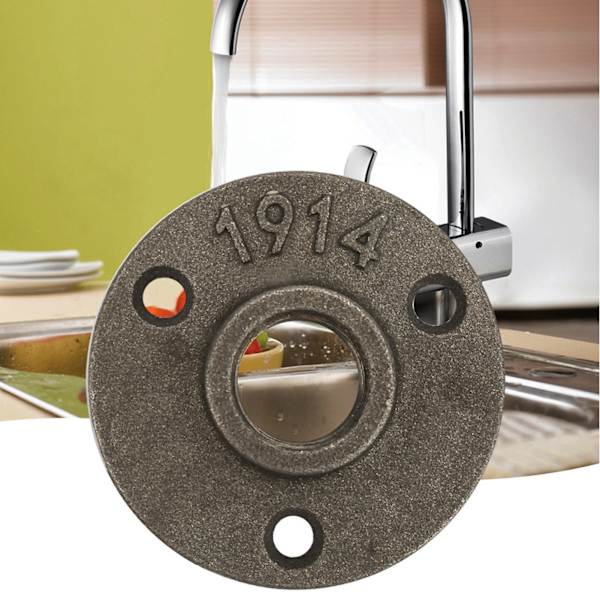 10 stk Legering/ Støpejern 3 hull 65 mm DN15 Flensrør Base Gjenger Gulvflens (Støpejern)