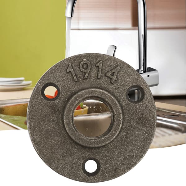 10 stk. Legering/ Støpejern 3 Hull 65mm DN15 Flens Rørbase Gjenge Gulvflens (Støpejern)