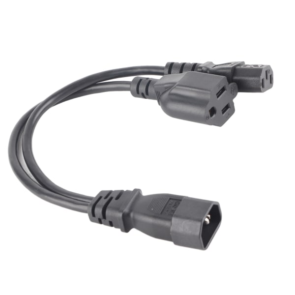C14 han til C13 Nema 5-15R hun Y splitter strømledning 1 i 2 ud 10A 250V vandtæt strømforlænger adapterkabel