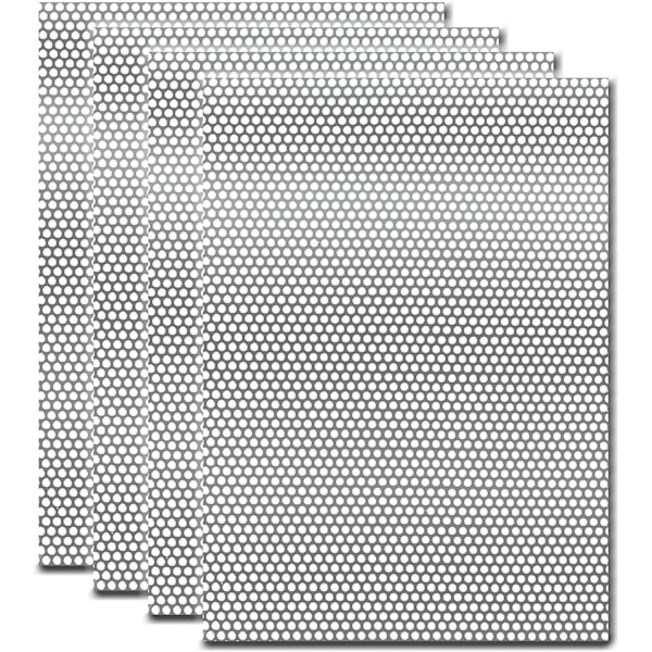 20 Mesh Rustfritt Stål Gnager Nett Stivt og Fint, 4 stk. Aluminium-Magnesium Legering Fint Nett for å Forebygge Mus Rotte Insekter Slanger Mygg 30 x 21cm