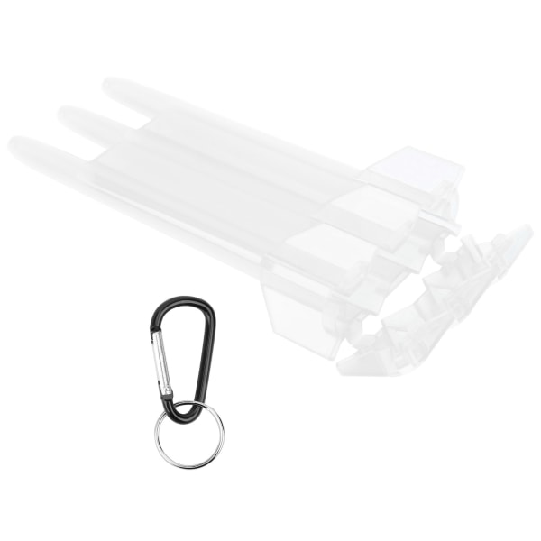 Universal Portabel Dart Box ABS- case 3-hylsa Förvaring W/Aluminium Legering Häng SpänneTransparent