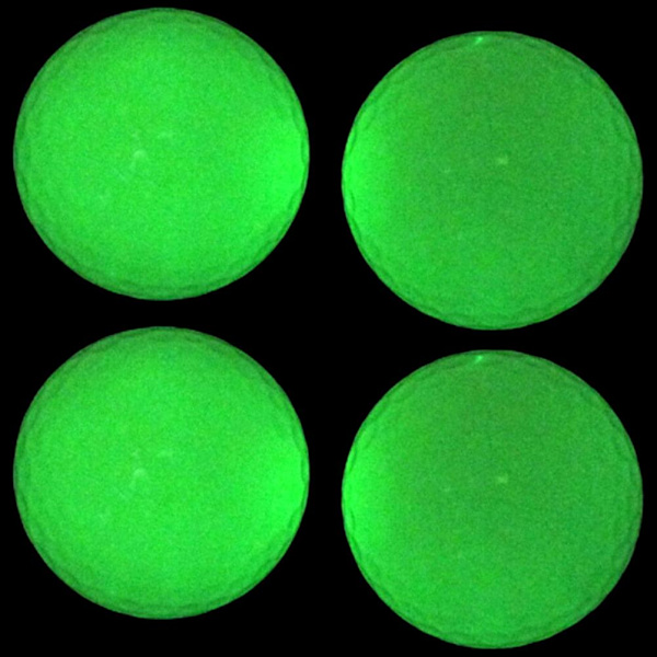 4 stk fluorescerende baller for nattsport som lyser i mørket, glødende baller, ingen LED-lys inni