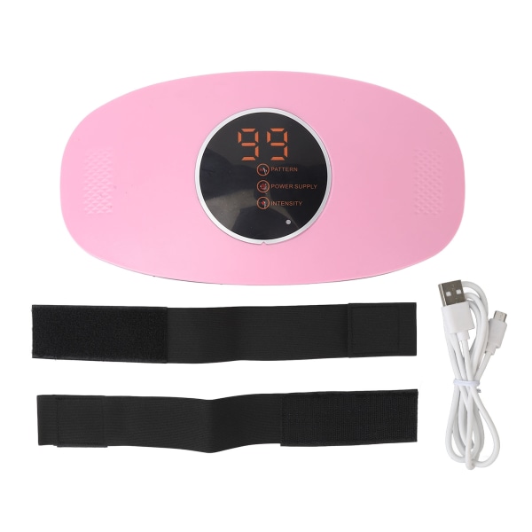 Elektrisk midjemassasjebelte 3 moduser 26 hastigheter 360 grader innpakning midje slankeinstrument Rosa
