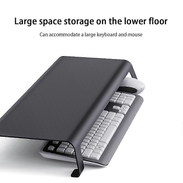 Universal Skrivebords Computer Skærmholder Organizer Til PC Laptop Hjemmekontor