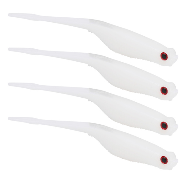 Gaffelhaleorm myk lokke 130 mm/7g Enkel dobbel farge kunstig bassagn fiskeutstyr Hvit