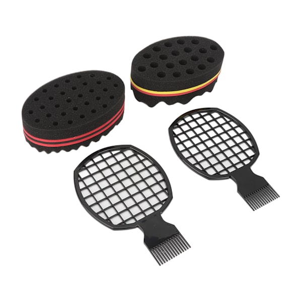 Hair Twist Comb Sponge Professionell bärbar hårsvampset Set för hemmasalong
