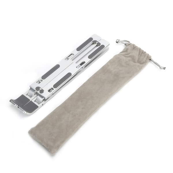 Bärbar datorställ hopfällbar metall surfplatta justerbar bärbar datorhållare silver X2