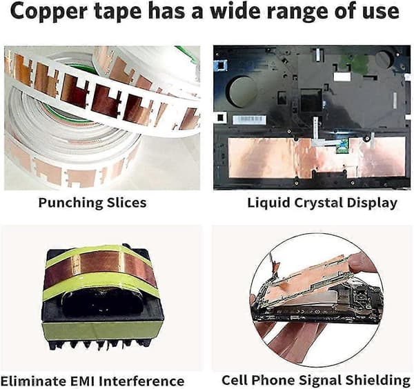 50m x 25mm Copper Tape - EMI Shielding Tape - Kapton Tape