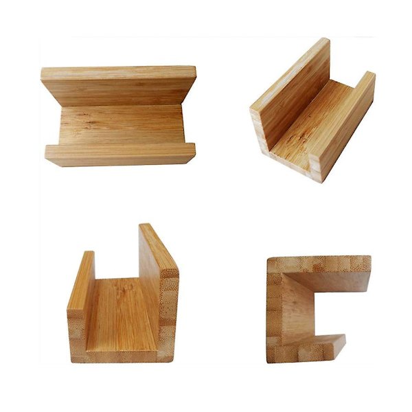 Bambus Visitkort Holder til Skrivebord - Elegant og Holdbar Kontor Display Stativ