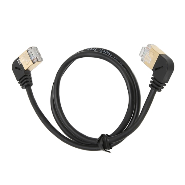 CAT8 Ethernet-kabel Gullbelagt hode OD 3,8 mm Hann til Hann 0,5 meter RJ45 Ethernet-kabel Nettverkskabel