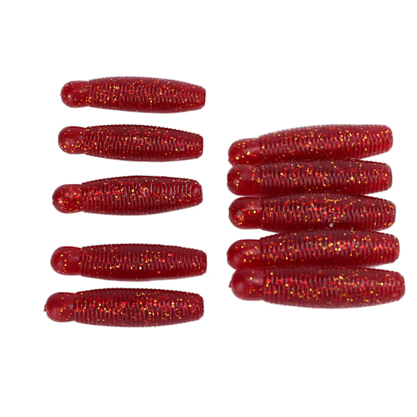 10 stk fiske myk agn kunstig bie puppe potet lokke lang kast tilsett salt agn 6cm 8g vinrød