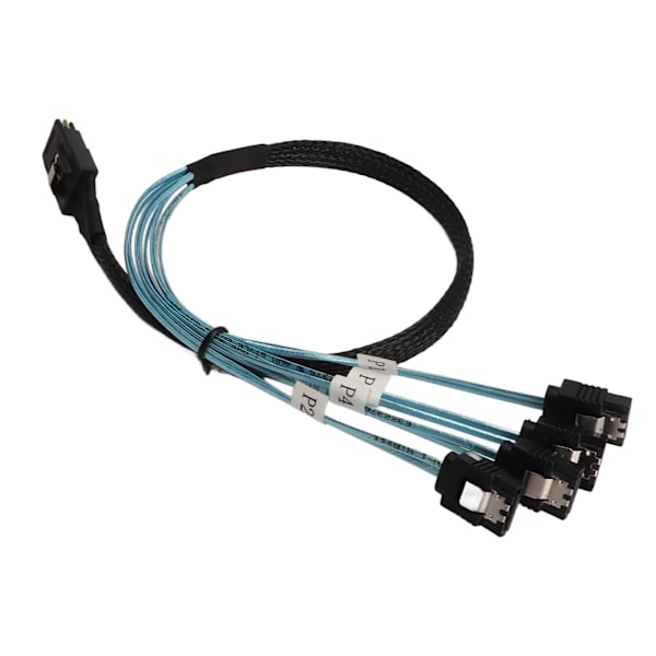 Mini SAS - 4 SATA -kaapeli 7-pin 12 Gbps tinattu kupari kullattu kosketin SFF 8087 - 4SATA -kaapeli pöytätietokoneen koteloon 1 metri / 3,3 jalkaa