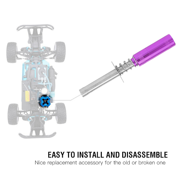 80103 Motor Tændrør Gløderør Aluminium Tænding til HSP 1/10 Nitro RC Bil (Lilla)