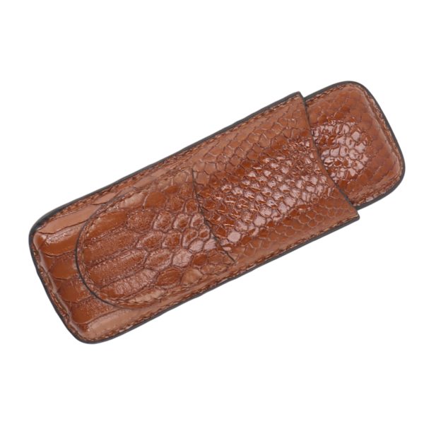2-fingret cigar etui - bærbar, vandtæt og letvægts kunstlæder cigar etui til mænd