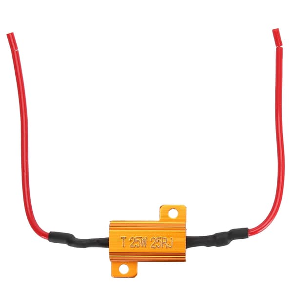 2 stk. bil LED dekoder anti hyper flash ingen fejl trådviklet belastningsmodstand 25W 25Ω