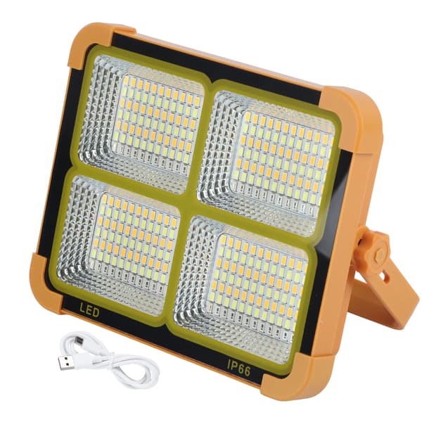 Solar arbeidslys LED oppladbart 4 moduser 1000W vanntett bærbart utendørs arbeidslys for camping