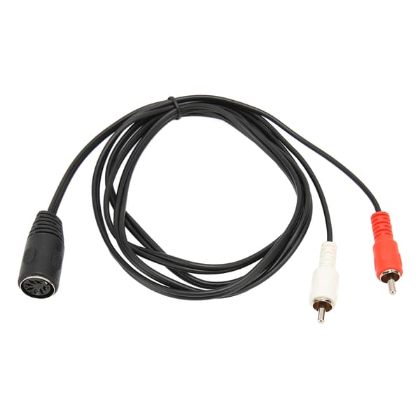 DIN 7-bens hun til dobbelt RCA han kabel 1,5 m fleksibelt plug and play lydadapterkabel til lydudstyr