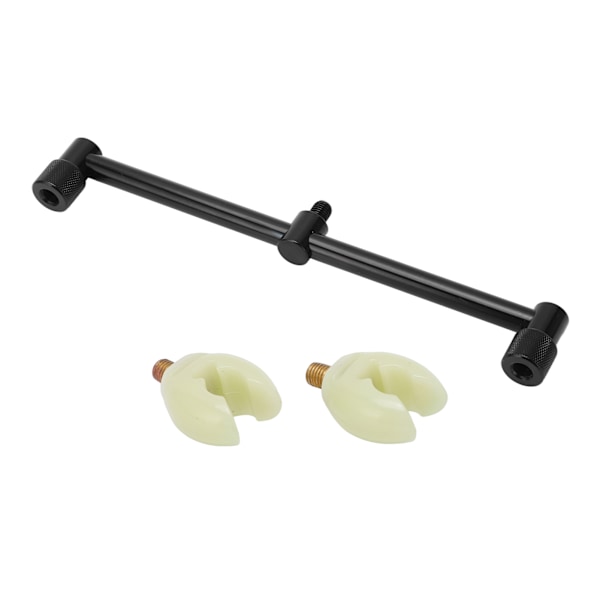 Karpfiske Spö Stöd Buzz Bar med Luminous Huvud Aluminiumlegering Fiske Buzz Bars Tillbehör (25cm Fäste 2 Huvud)