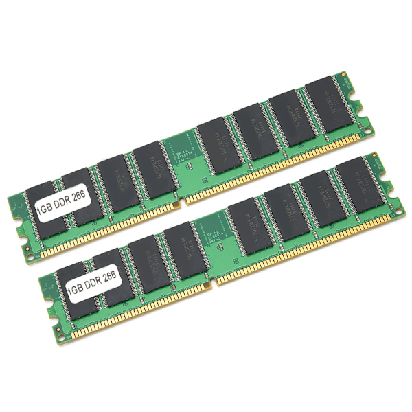 2 st Minnesmoduler Dator Dubbelsidig 16-kornig för AMD DDR 1GB 226 PC-2100