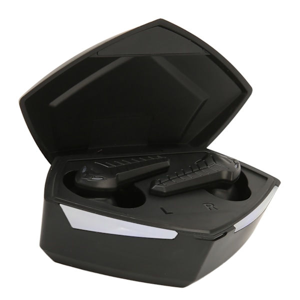 Bluetooth Gaming Øreplugger Stereo Lav latens Dual Modes Trådløs øretelefon med innebygd mikrofon for telefon Laptop Svart