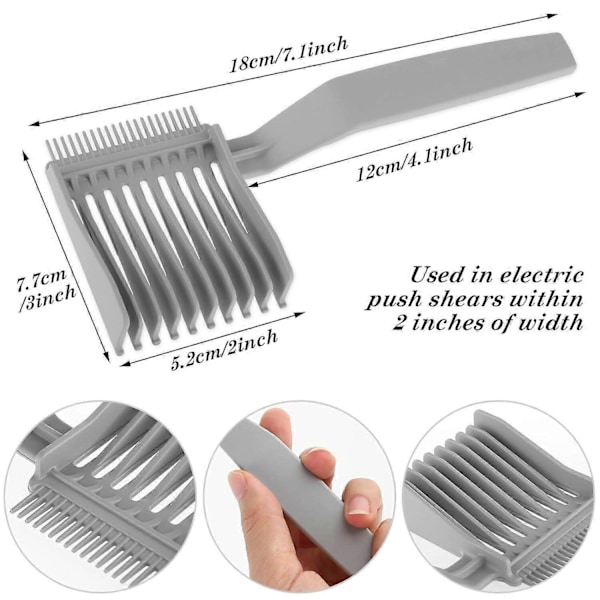 Ammattimaiset Barber Fade -kammat - Hiustenleikkuukoneen kampa - Kaareva asemointikampa 1/2 KPL ZD B2 1 KPL