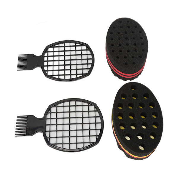 Hair Twist Comb Sponge Professionell bärbar hårsvampset Set för hemmasalong