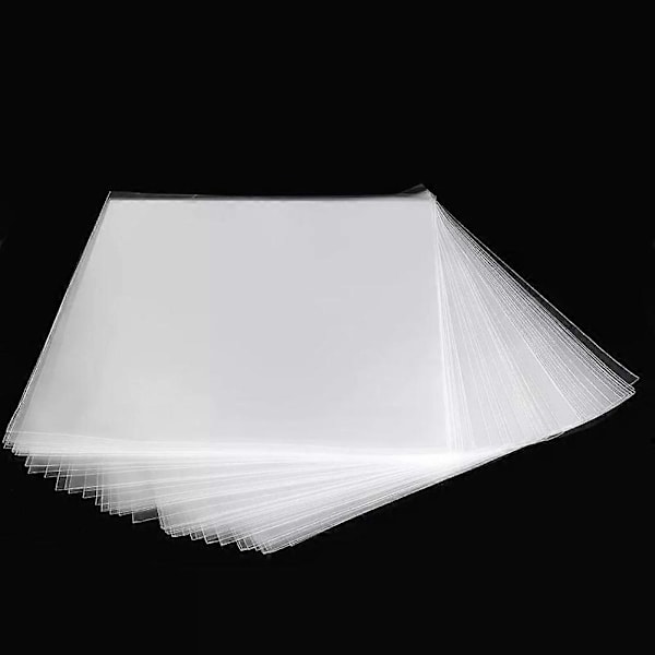 50 stk. Gel-plateomslag for platespiller LP-plate Flat Open