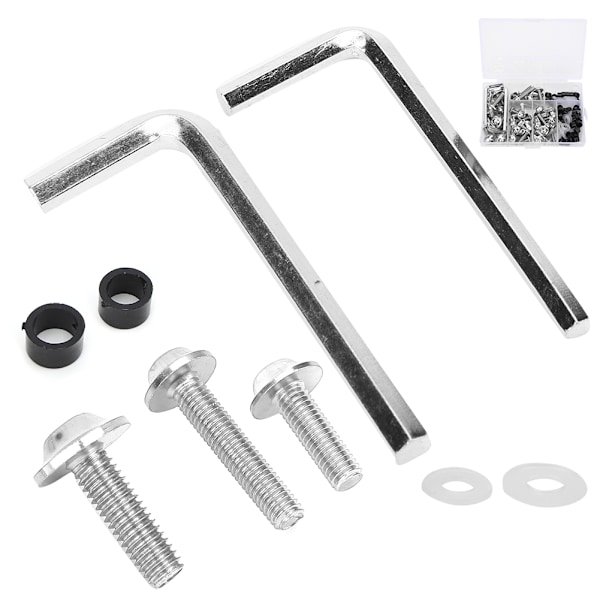 158 st/set Universal Fairing Bolts Packning Nyckel Kit Motorcykel TillbehörSilver
