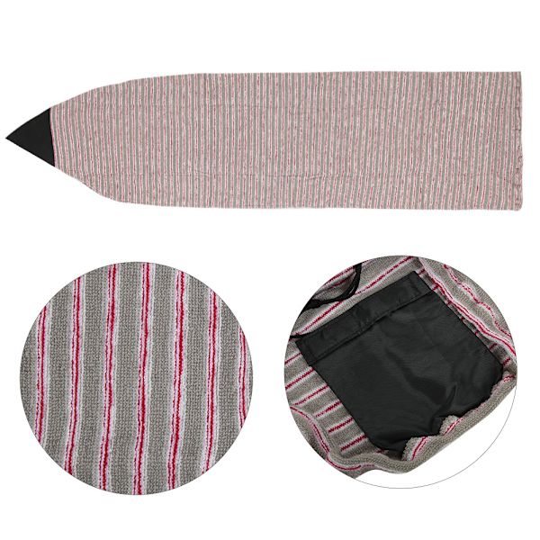 Stretchig surfbräda cover Surfbräda skyddsväska case (gröna röda ränder 6 tum)