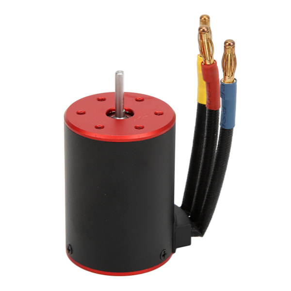 3650‑2300KV Vandtæt Børsteløs Motor med 60A ESC Programmeringskort 4mm Bananstikholder til 1/8 1/10 RC Bil