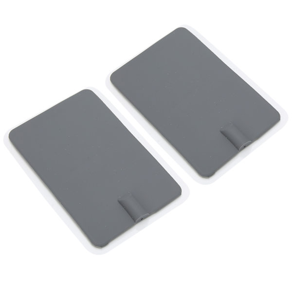 2 stk. Silikone Elektrode Pude Blød Elektrode Patch til Fysioterapi Instrument Grå 7 x 11cm