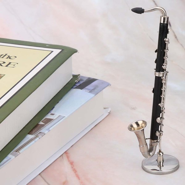 Miniature basklarinetmodel Musikinstrumenter Ornamenter Decor Display