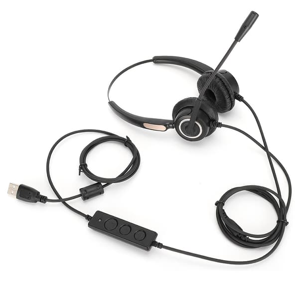 510D USB Computer Øretelefon Service Telefonoperatør Headset Justerbart Komfortabelt Kommunikations Headphone