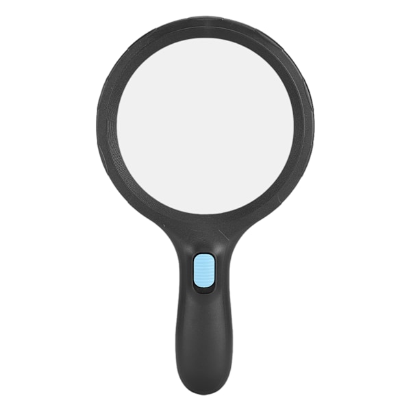Förstoringsglas med belysning, handhållen, 10 LED, mjukt ljus, minskar ögontrötthet, ergonomiskt halkfritt handtag, fickförstoringsglas