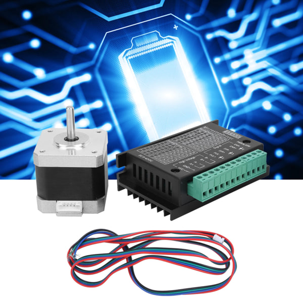 42 askelmoottoriohjainsarja elektroniikkakomponenttimoduuli 0,4N.M 17HS4401S+TB6600 4A-1 kpl
