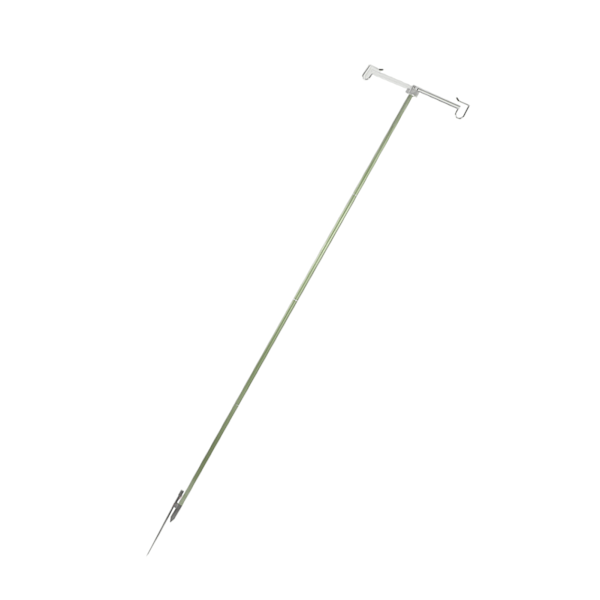 Camping Lampa Pol Vikbar Lätt Aluminiumlegering Utomhus Lyktstativ med Förvaringsväska för Picknick Fiske Grön