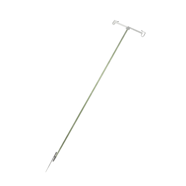 Camping Lampe Stang Sammenklappelig Letvægts Aluminiumlegering Udendørs Lygte Stativ med Opbevaringspose til Picnic Fiskeri Grøn