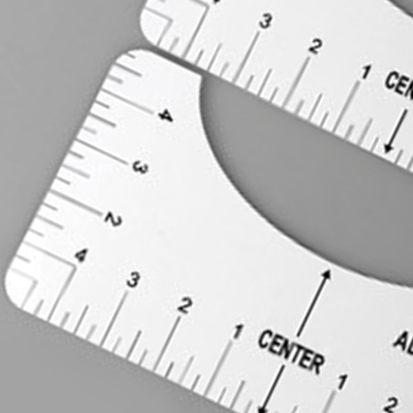 T-shirt linjal flexibel lätt bärbar PVC rund hals guide justeringsverktyg för vuxna tonåringar småbarn 4 st