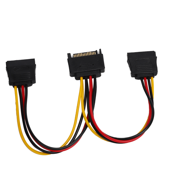 SATA-adapterkabel 1-i-2 datamaskinharddisk, optisk stasjon, forlengelseslinje for strømforsyning