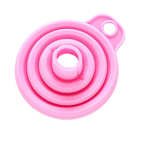 Fødevaregodkendt silikone sammenklappelig tragt, foldetragt til væske (pink)