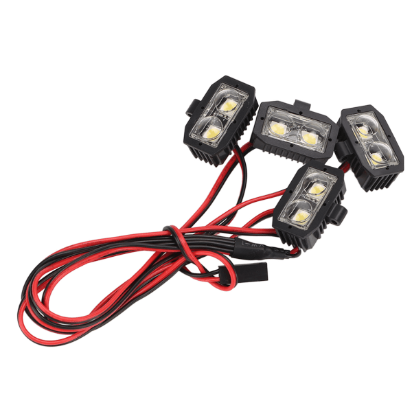 RC-ajovalo 5-7,4V 8LED valkoinen valo RC LED -ajovalot Kulutusta kestävät RC LED -valot muovikuorella 1/10 RC-autolle