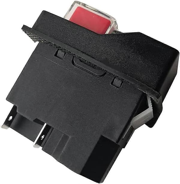 Elektromagnetiska strömbrytare Tryckknappsströmbrytare för trädgårdsredskap KJD17 220V 4-stift - Terminaler, 5.3*2.67*5.55cm